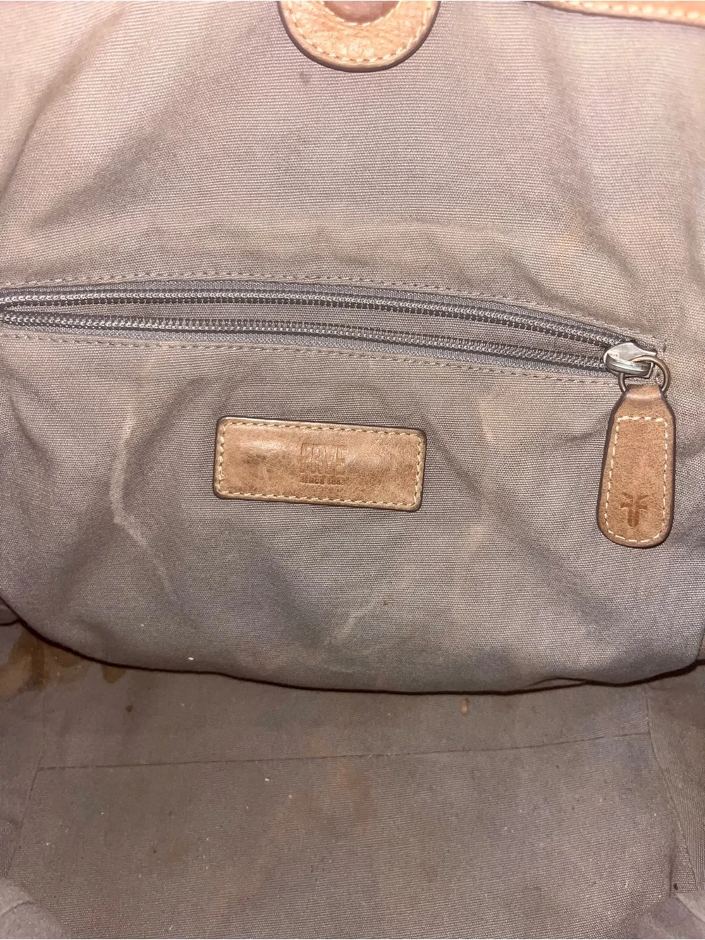 Frye Brown Leather Hobo Tote with Braided Strap Detail